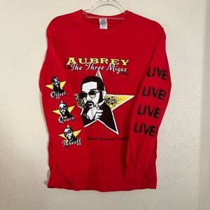 NWOT AUBREY AND THE THREE MIGOS LIVE TOUR LONG SLEEVE TOUR TSHIRT SIZE SMALL